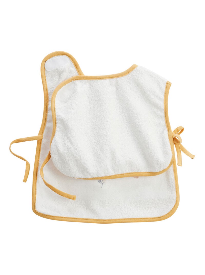 Lot de 2 bavoirs bébé Hawaiki Jaune foncé - Kiabi