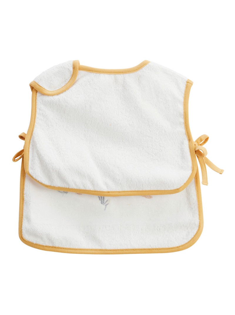 Lot de 2 bavoirs bébé Hawaiki Jaune foncé - Kiabi