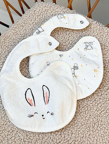 Lot de 2 bavoirs bébé Hello Baby