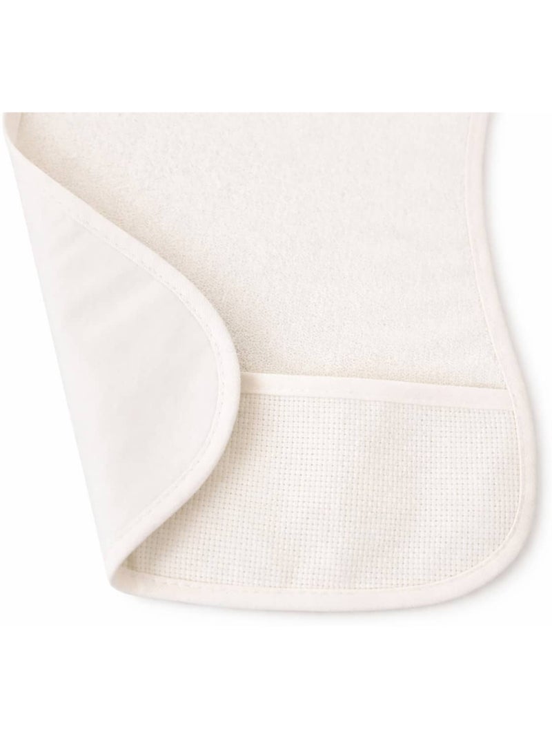 Lot de 2 bavoirs bébé imperméable point de croix BEBE Blanc - Kiabi