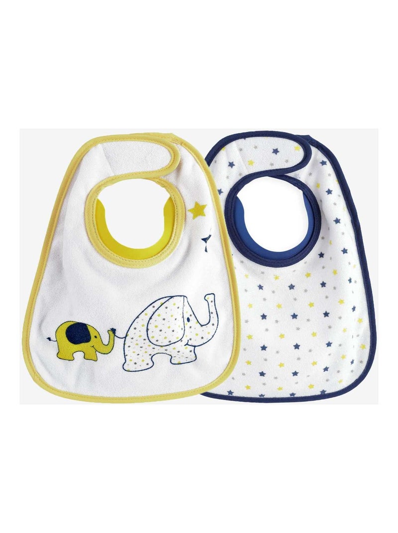 Lot de 2 bavoirs bébé Kinousses Bleu - Kiabi