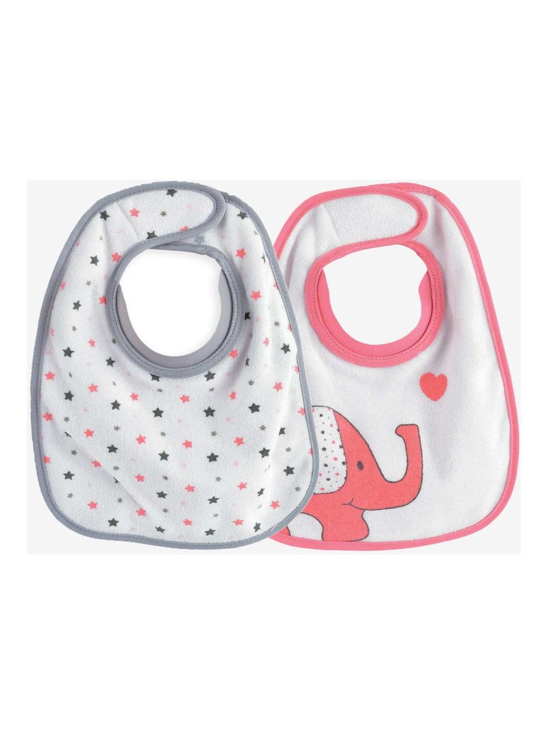 Lot de 2 bavoirs bébé Kinousses Rose - Kiabi