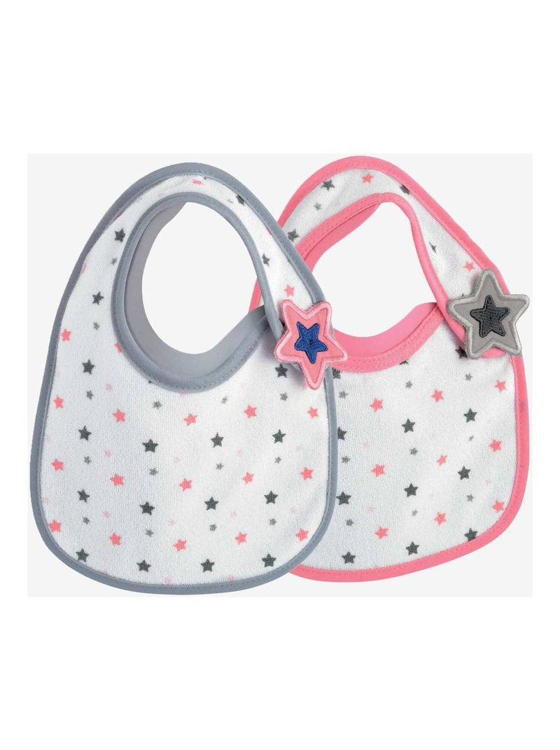 Lot de 2 bavoirs bébé Kinousses Rose - Kiabi
