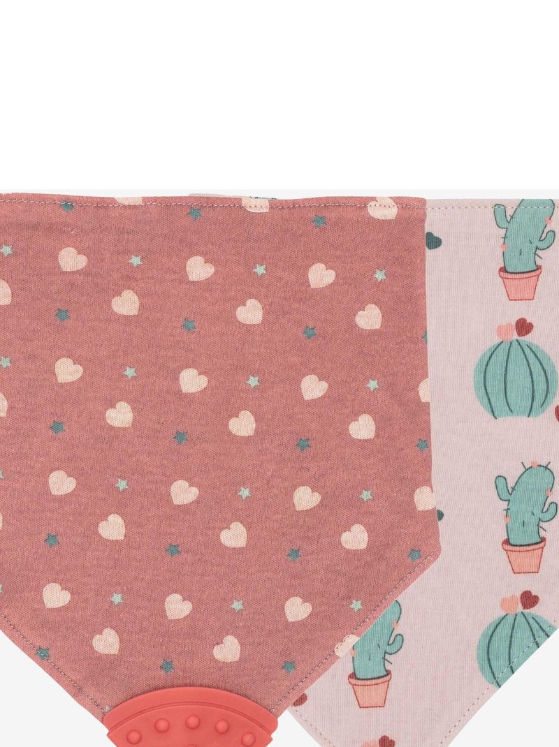 Lot de 2 bavoirs bébé Kinousses Rose - Kiabi