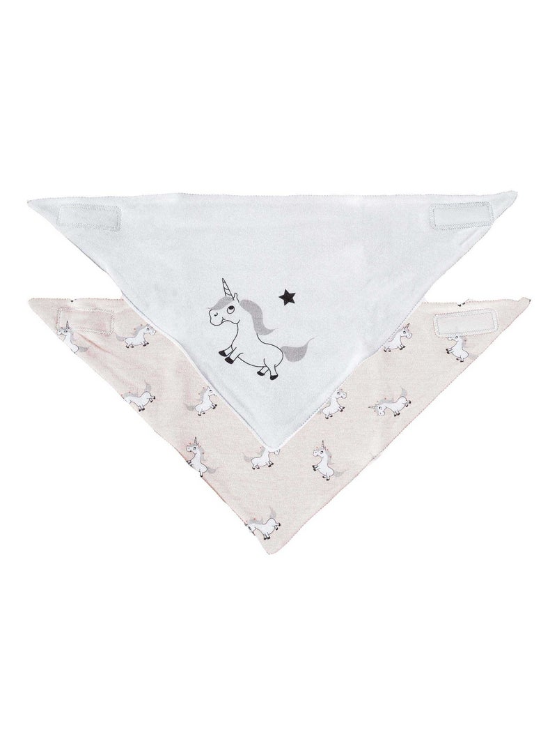 Lot de 2 bavoirs Blanc - Kiabi
