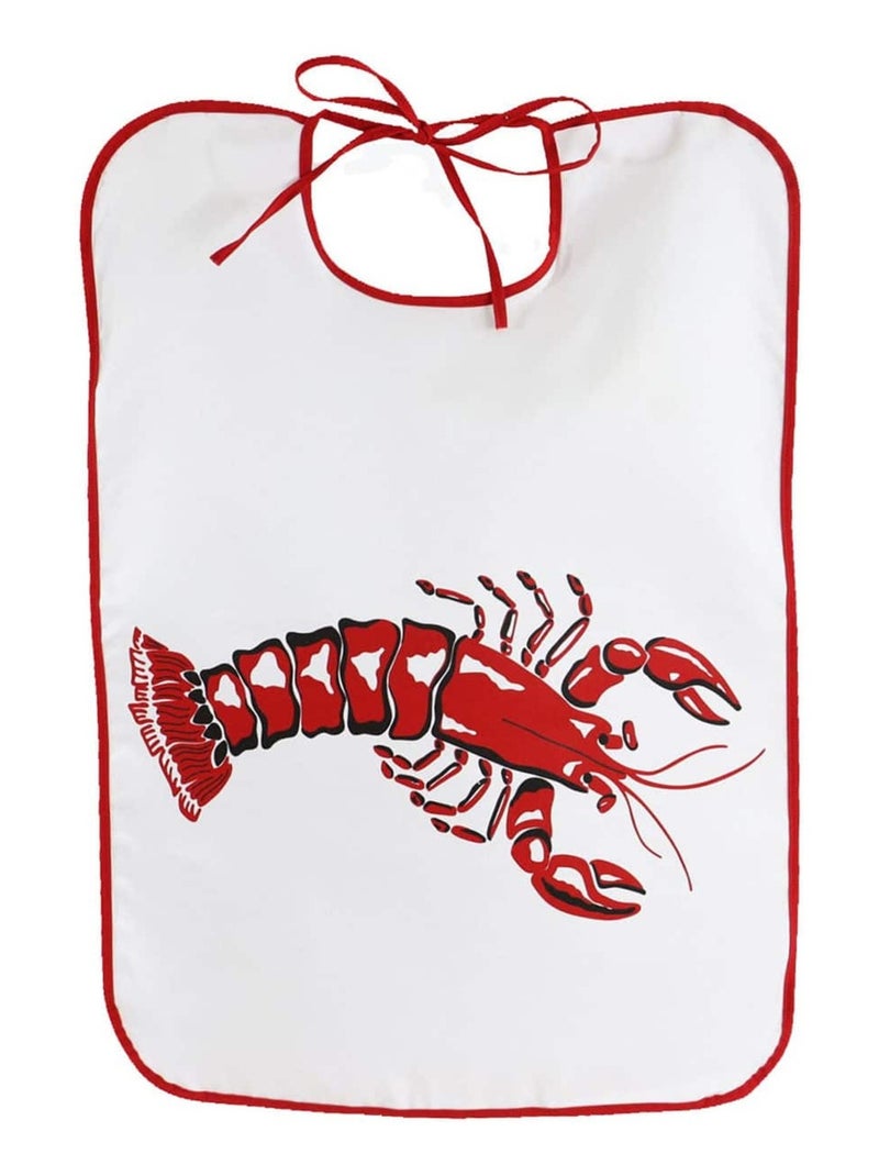 Lot de 2 bavoirs coton adultes HOMARD Rouge - Kiabi