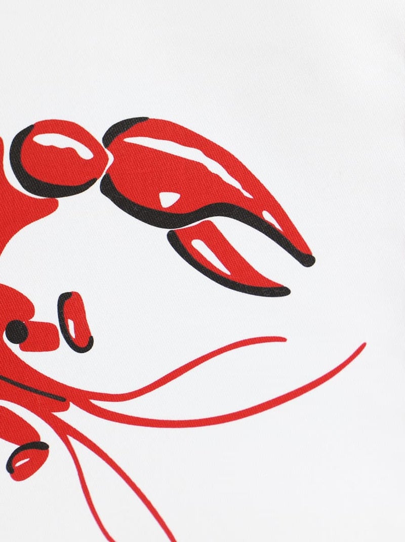 Lot de 2 bavoirs coton adultes HOMARD Rouge - Kiabi