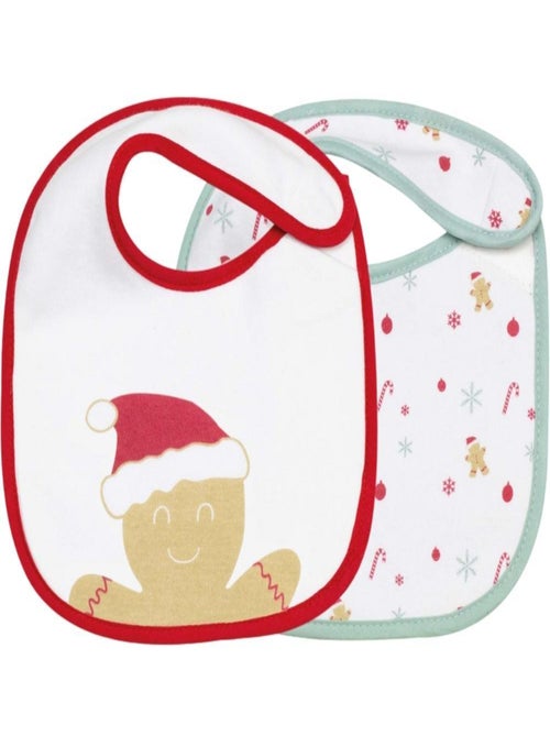 Lot de 2 bavoirs de naissance de Noël - Kiabi