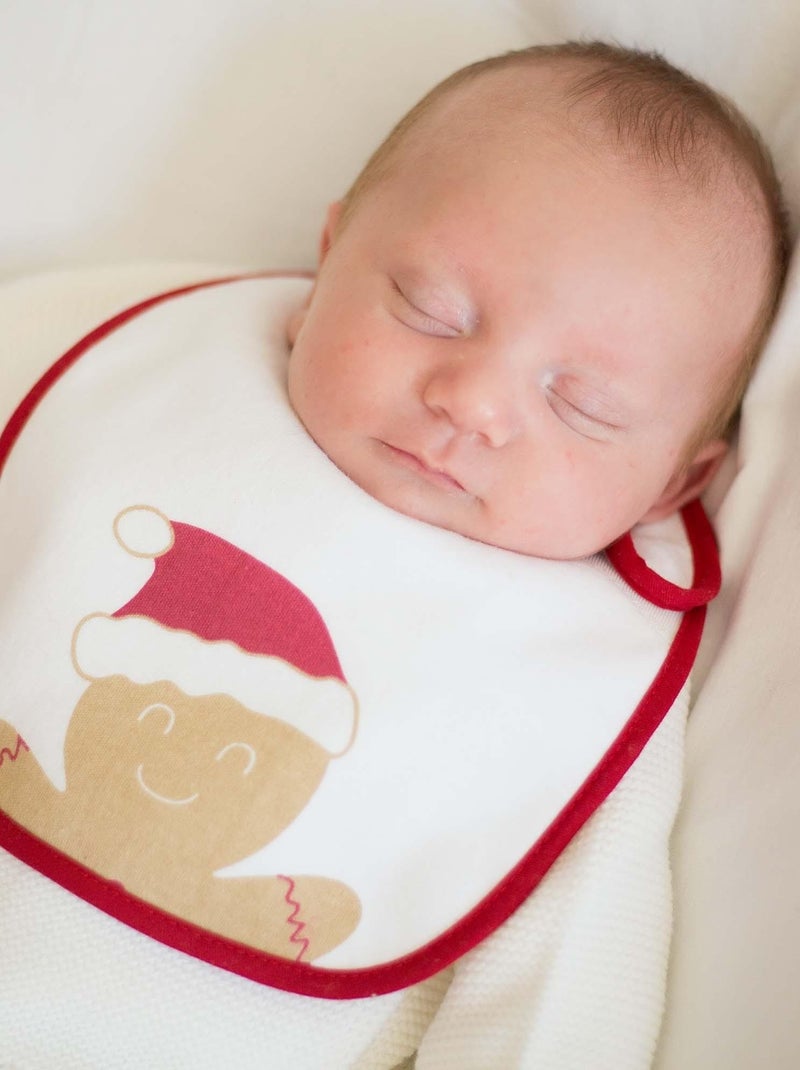 Lot de 2 bavoirs de naissance de Noël Rouge - Kiabi