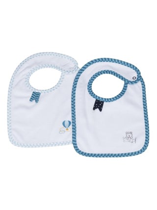 Lot De 2 Bavoirs en coton blanc - SAUTHON
