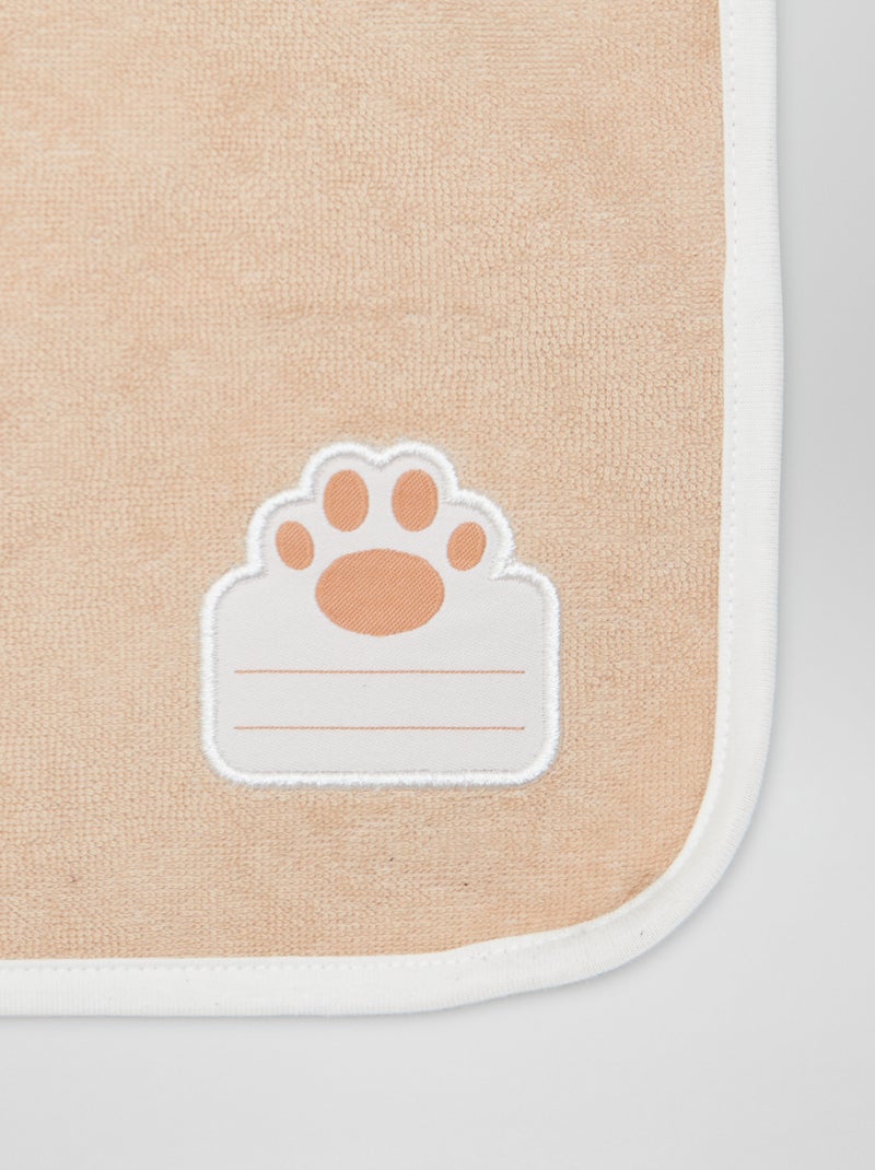 Lot de 2 bavoirs en éponge à enfiler Blanc/marron - Kiabi