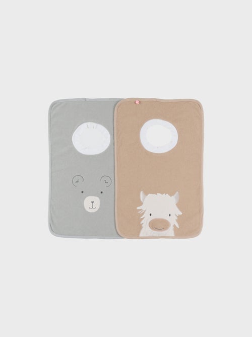 Lot de 2 bavoirs en éponge & kaki Noukie's - Kiabi