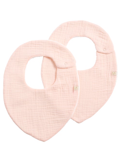 Lot de 2 bavoirs en gaze de coton - SAUTHON - Kiabi