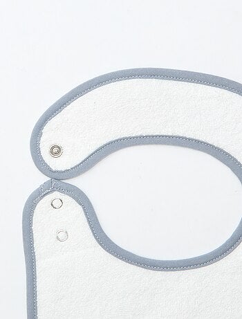 Lot de 2 bavoirs en gaze de coton doublure en éponge