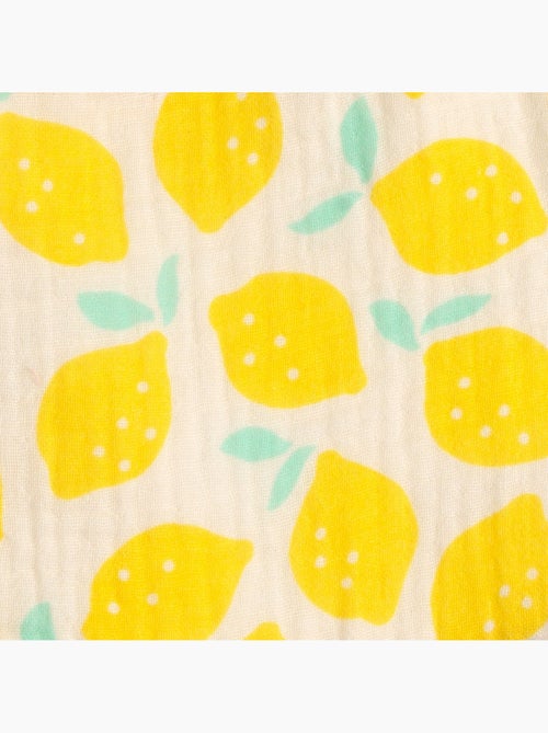 Lot de 2 bavoirs en gaze de coton imprimé citron - SAUTHON - Kiabi