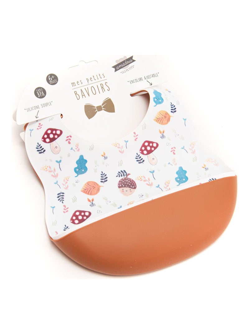 Lot de 2 bavoirs en silicone avec récupérateur Multicolore - Kiabi