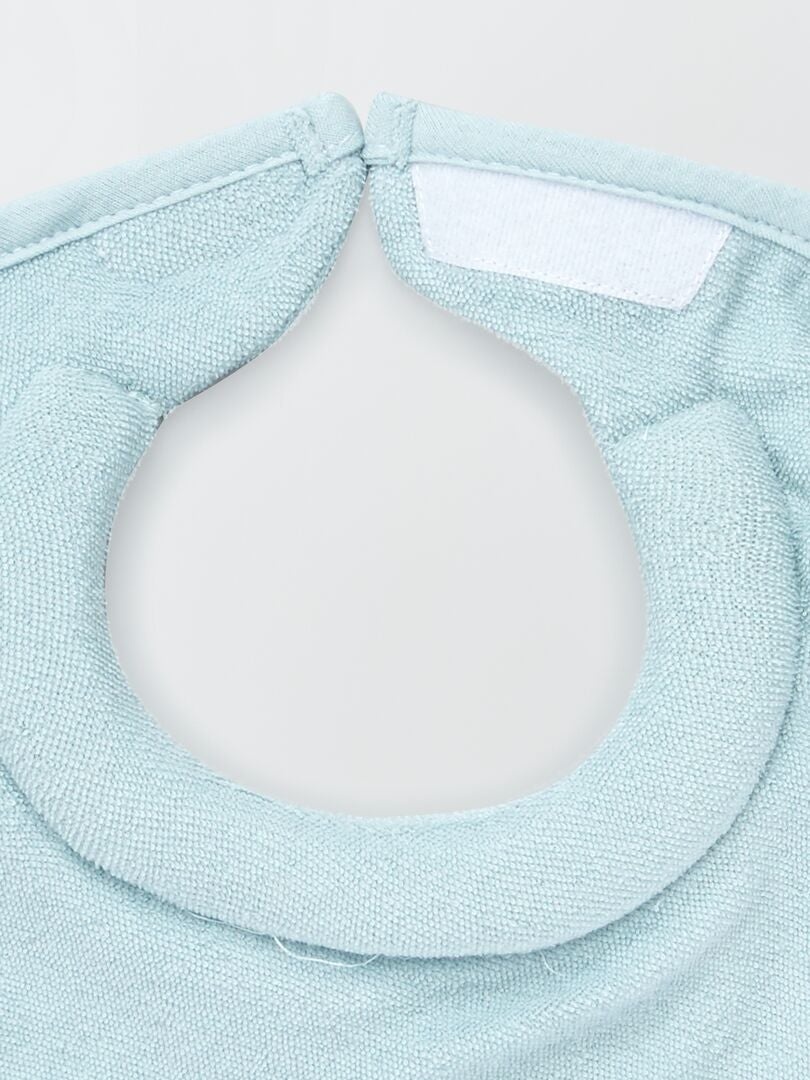 Bavoir bebe avec recuperateur Poulpe - Bleu - Kiabi - 2.90€