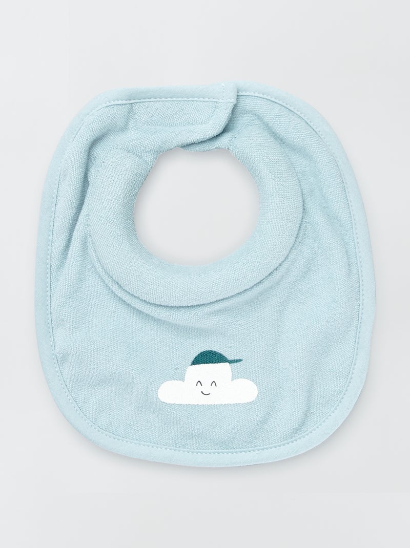 Lot de 2 bavoirs éponge Bleu - Kiabi