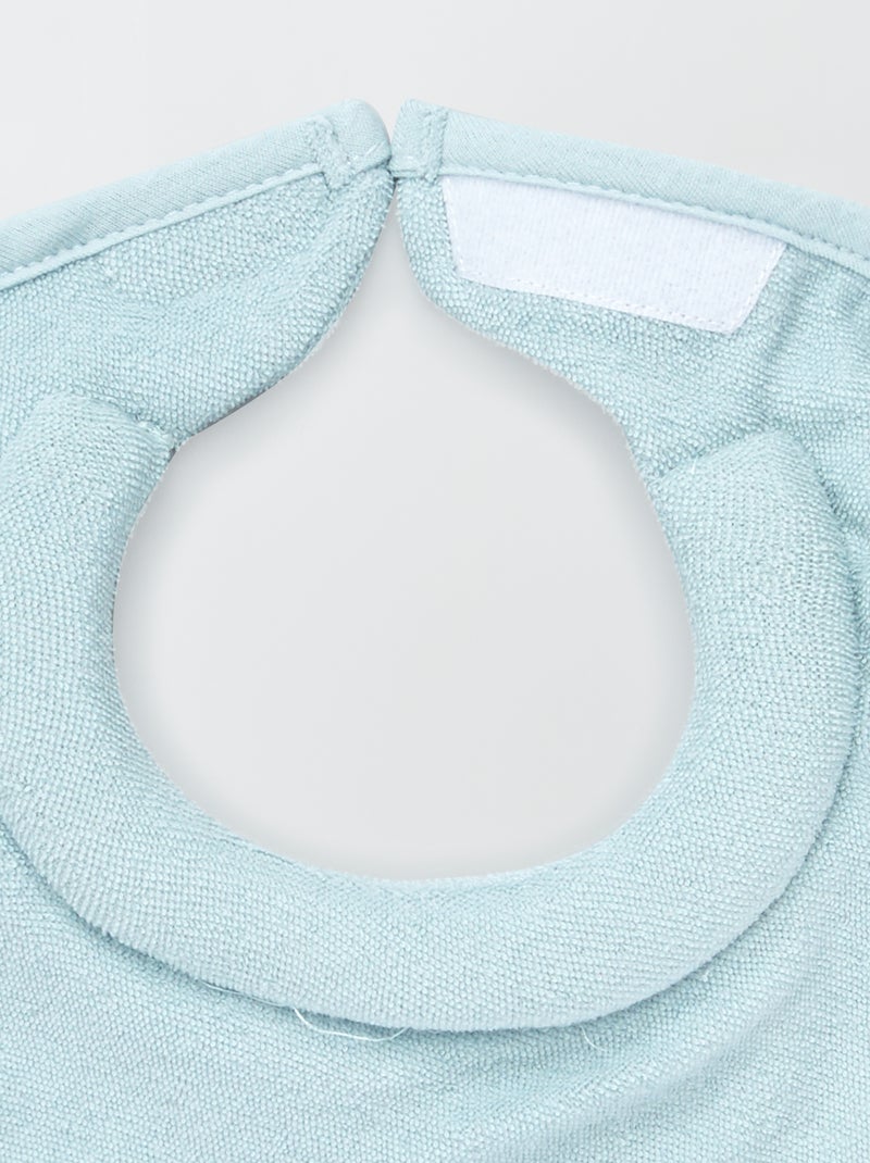 Lot de 2 bavoirs éponge Bleu - Kiabi