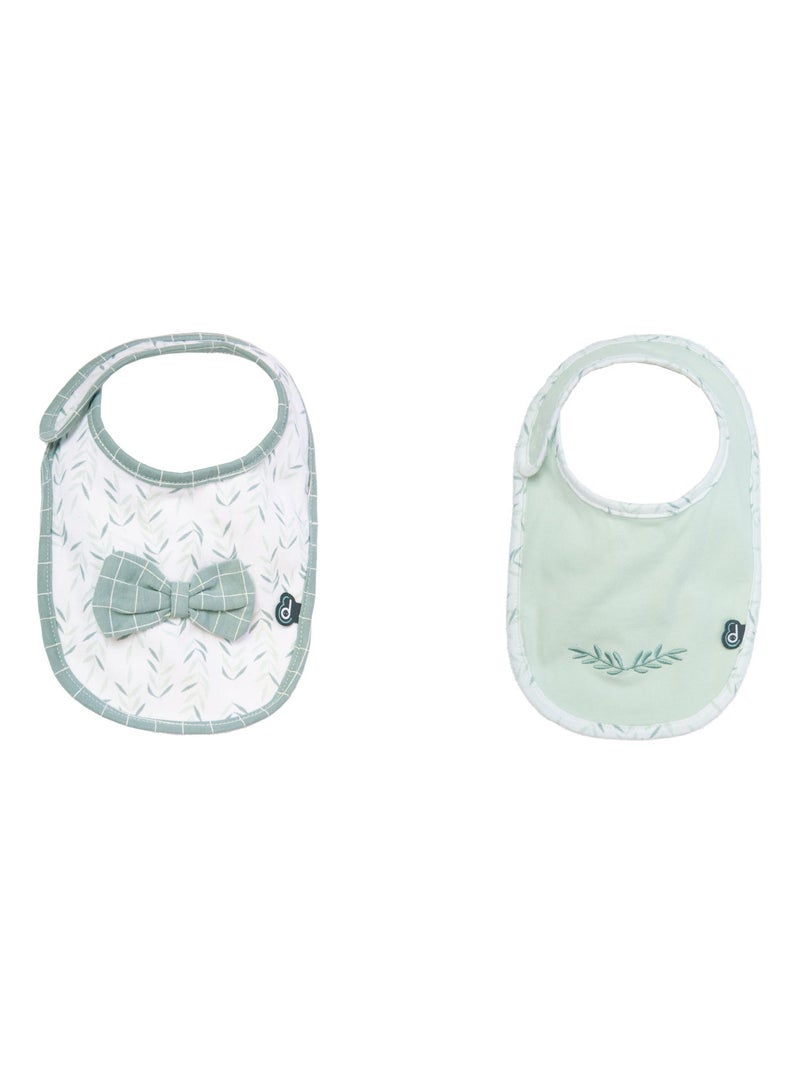 Lot de 2 bavoirs esprit nature Blanc - Kiabi