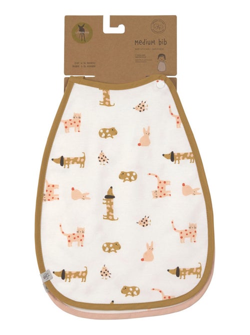 Lot de 2 bavoirs Extra Large Little Mateys Orange Epicée - Kiabi