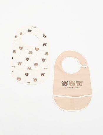 Lot de 2 bavoirs imperméables avec imprimé