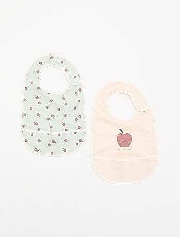 Lot de 2 bavoirs imperméables avec imprimé