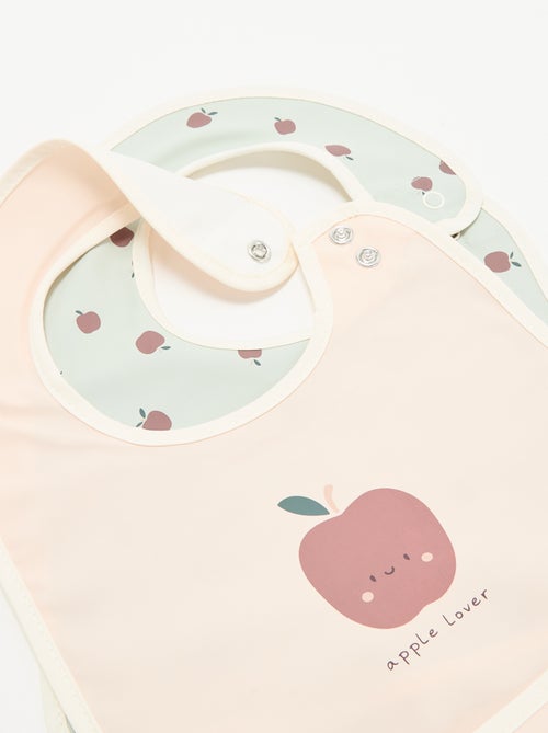 Lot de 2 bavoirs imperméables avec imprimé - Kiabi