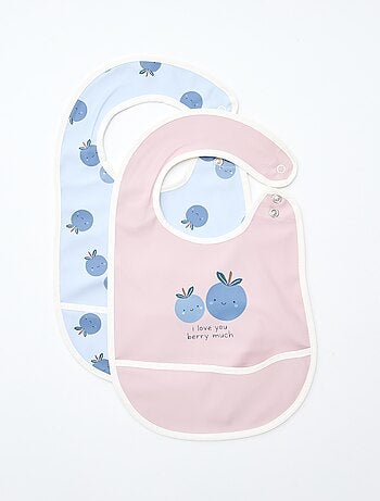 Lot de 2 bavoirs imperméables avec imprimé