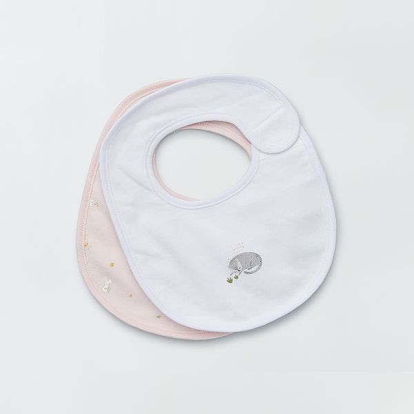 Lot De 2 Bavoirs Jersey Bebe Garcon Rose Kiabi 3
