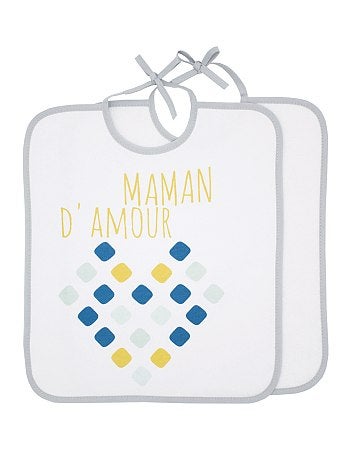 Lot de 2 bavoirs 'maman'