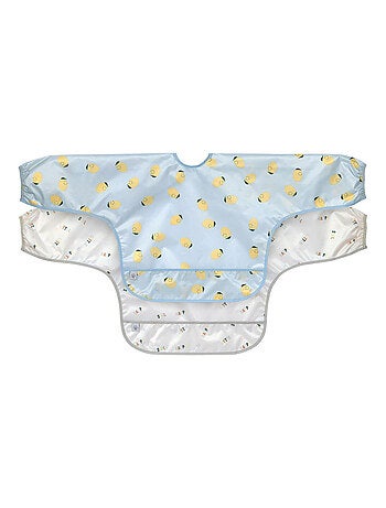Lot de 2 bavoirs Manches longues 6-24 mois Happy Fruits Citron