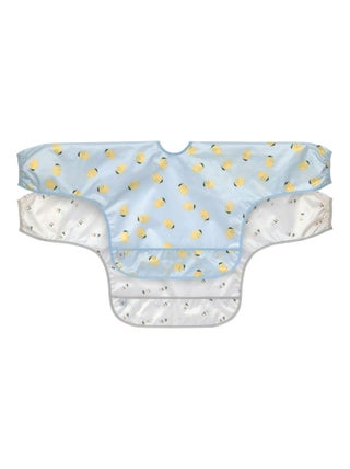 Lot de 2 bavoirs Manches longues 6-24 mois Happy Fruits Citron