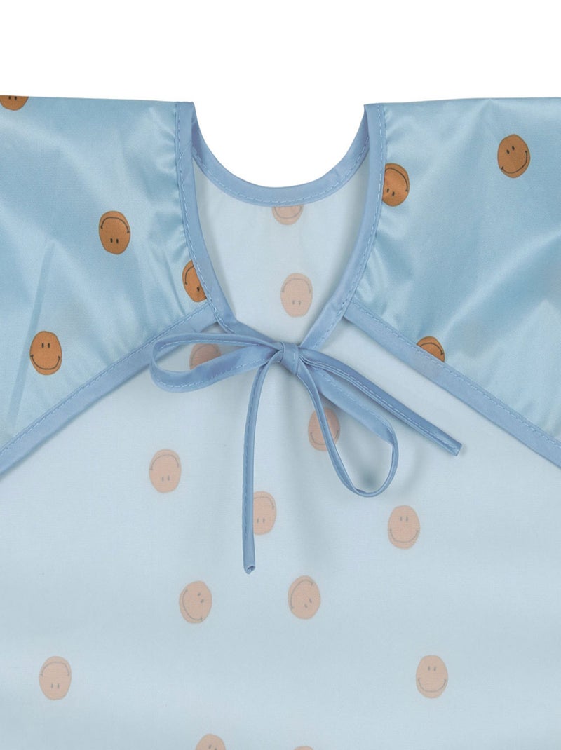 Lot de 2 bavoirs Manches longues Happy Rascals Bleu - Kiabi