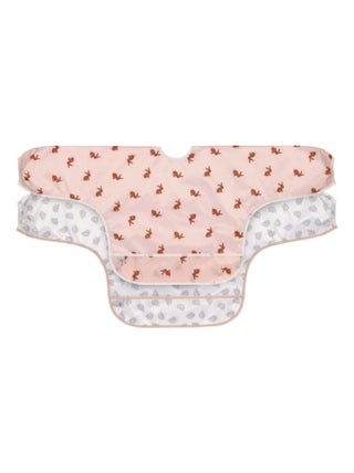 Lot de 2 bavoirs manches longues Little Forest Lapin