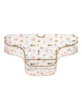 Lot de 2 bavoirs manches longues Little Mateys orange épicé