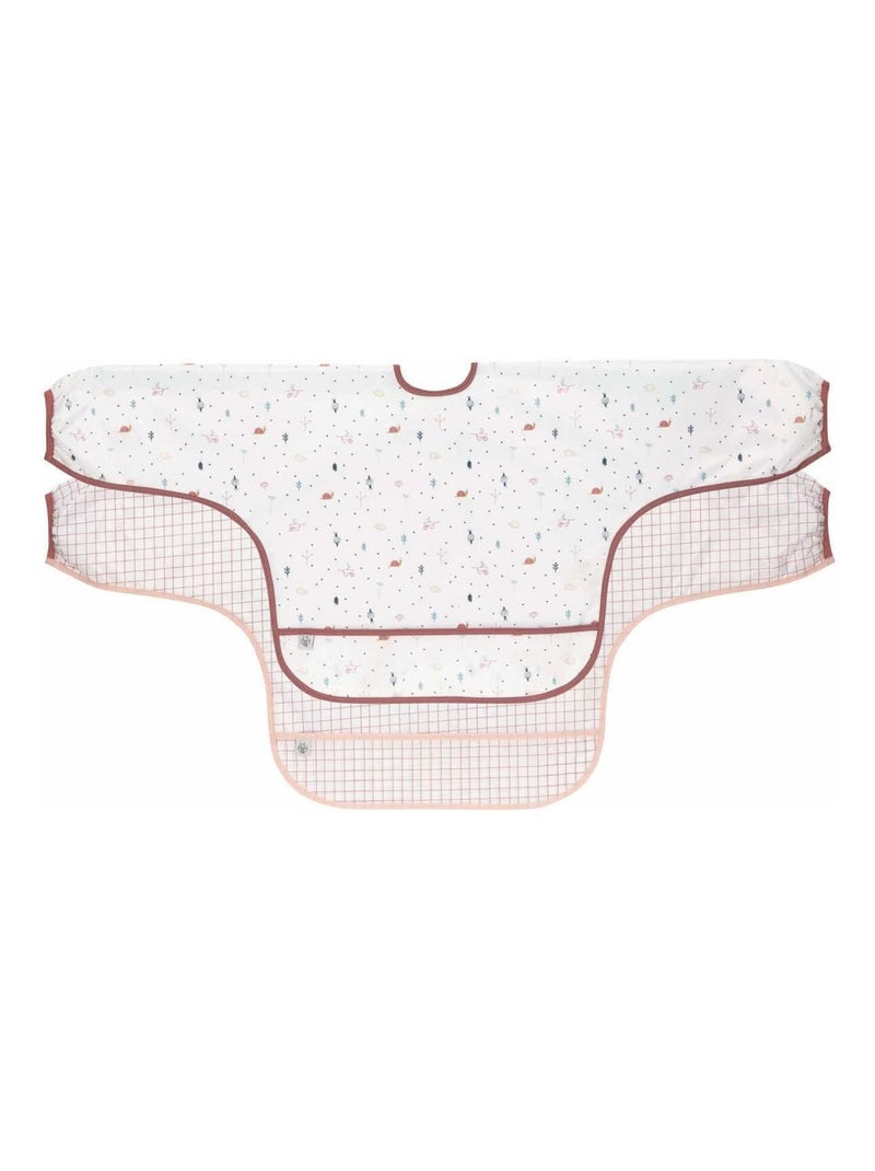 Lot de 2 bavoirs Manches longues mois Escargot 'Lassig' Rose - Kiabi