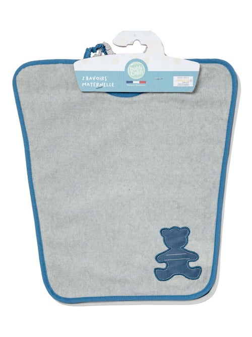 Lot de 2 bavoirs Maternelle Je m'Appelle - Babycalin - Kiabi