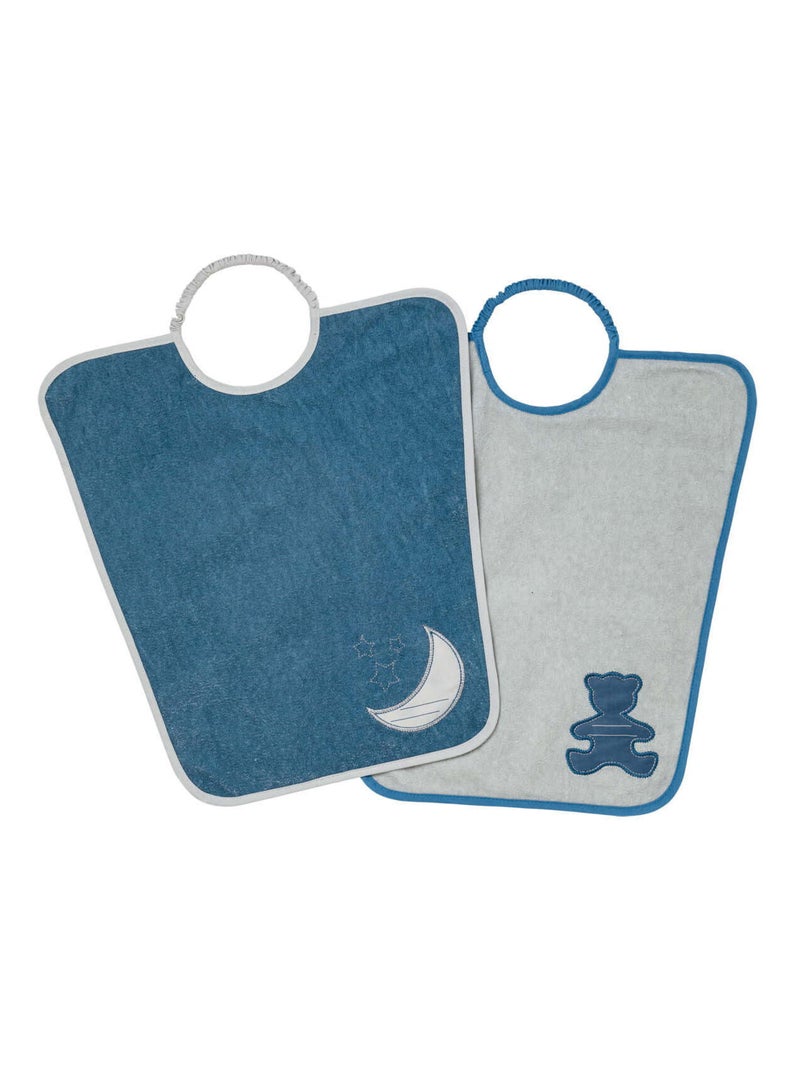 Lot de 2 bavoirs Maternelle Je m'Appelle Bleu - Kiabi