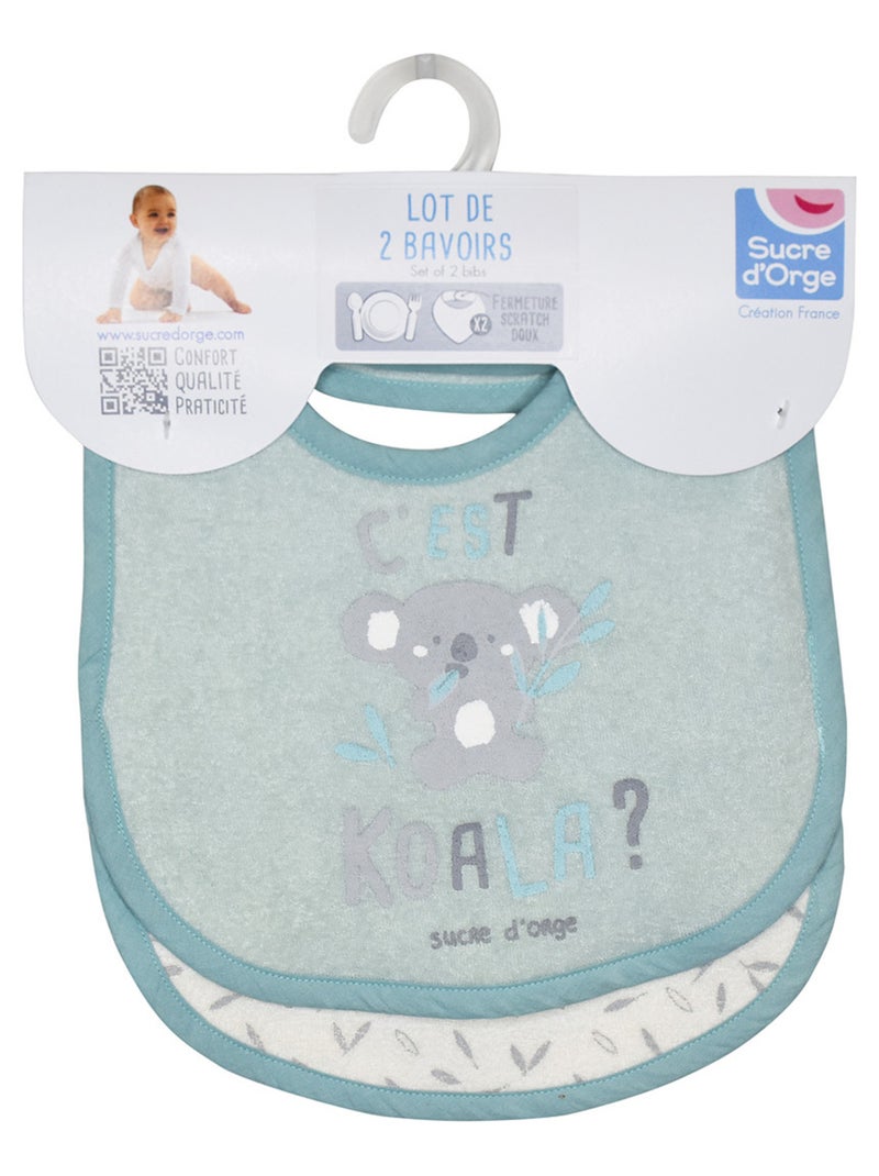 LOT DE 2 BAVOIRS NAISSANCE FATOU Bleu - Kiabi