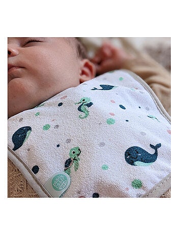 Lot de 2 bavoirs naissance Marin Bio