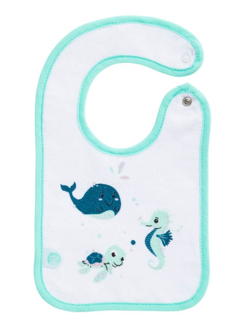 Lot de 2 bavoirs naissance Marin Bio - Kiabi