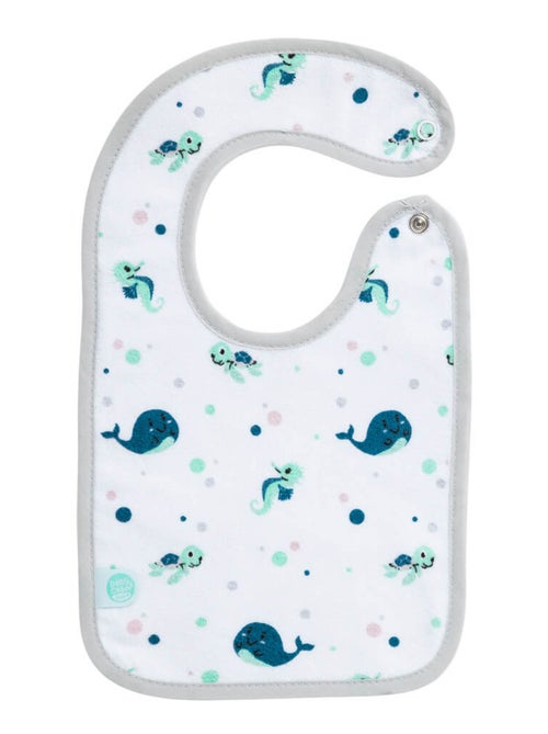 Lot de 2 bavoirs naissance Marin Bio - Kiabi