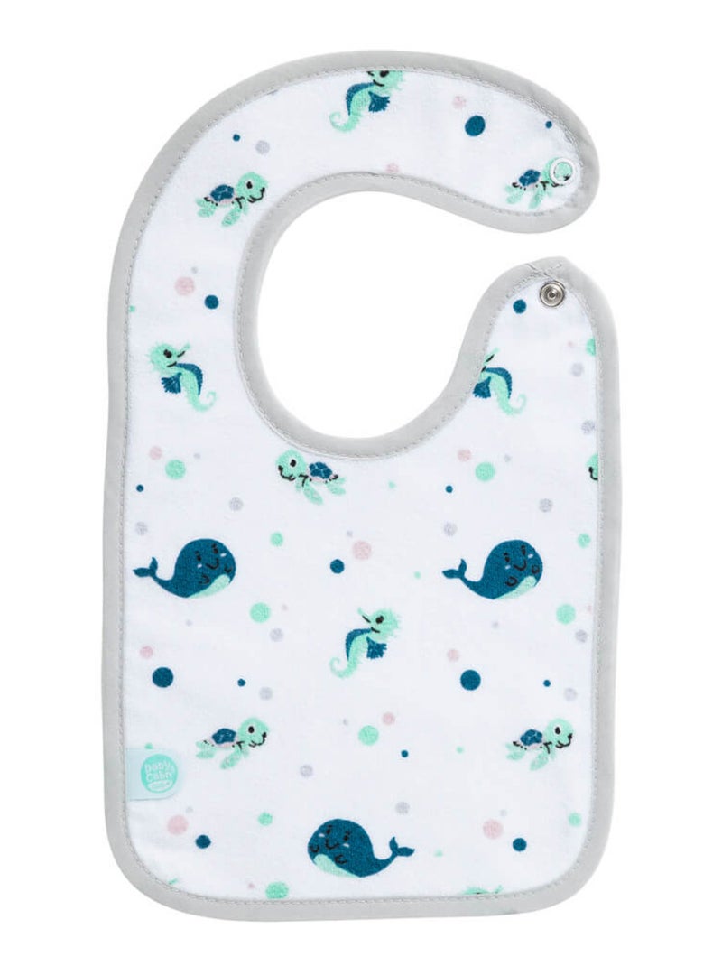 Lot de 2 bavoirs naissance Marin Bio Bleu - Kiabi