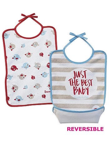 LOT DE 2 BAVOIRS REVERSIBLES
