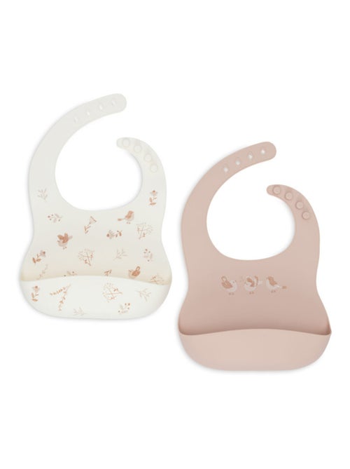 Lot de 2 bavoirs silicone Lovely Birds Jollein - Kiabi