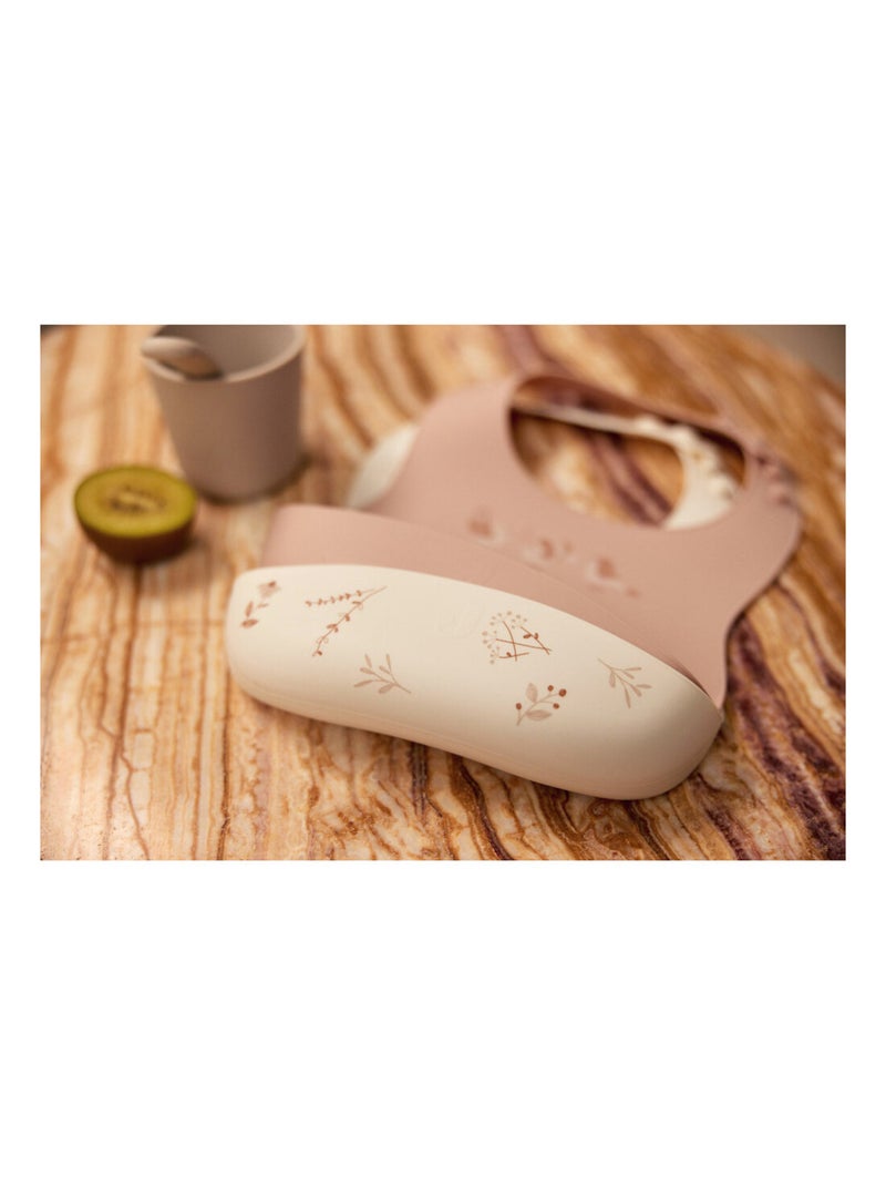 Lot de 2 bavoirs silicone Lovely Birds Jollein Rose - Kiabi