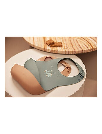 Lot de 2 bavoirs silicone On The Go Jollein