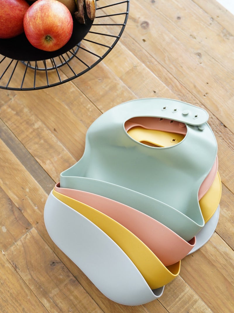 LOT DE 2 BAVOIRS SILICONE Vert - Kiabi