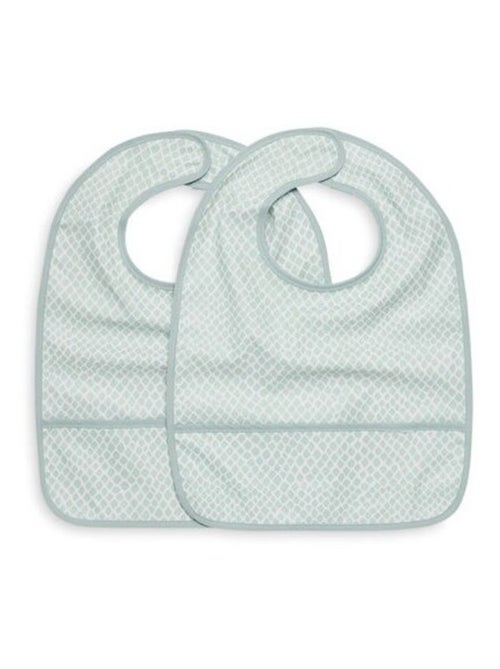 Lot De 2 Bavoirs Waterproof Snake Vert - Kiabi